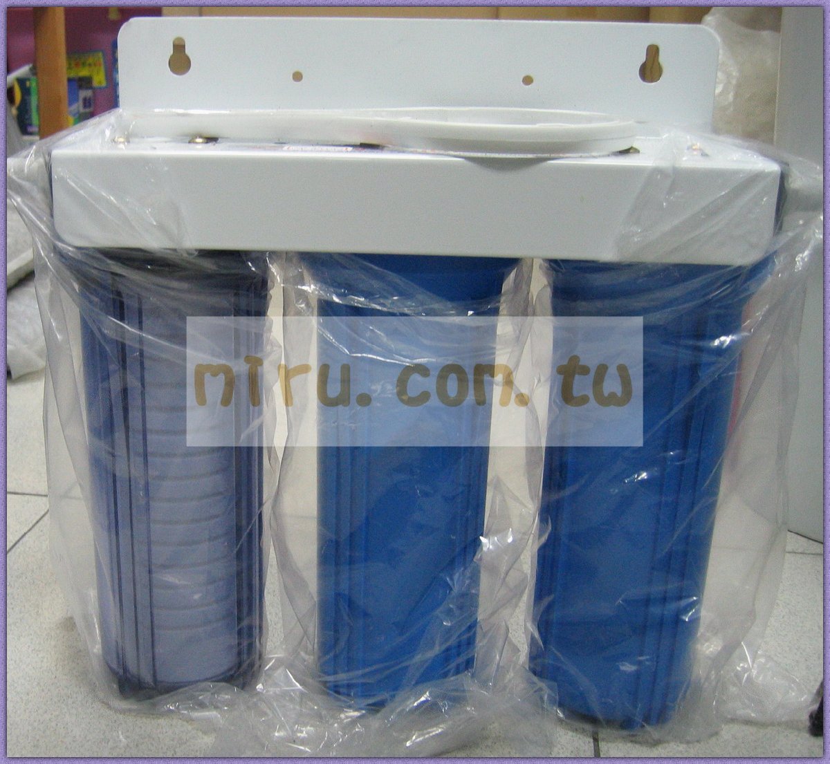 >高品質台製三胞胎過濾器(除氯)(付一組濾材)獨家把手設計
