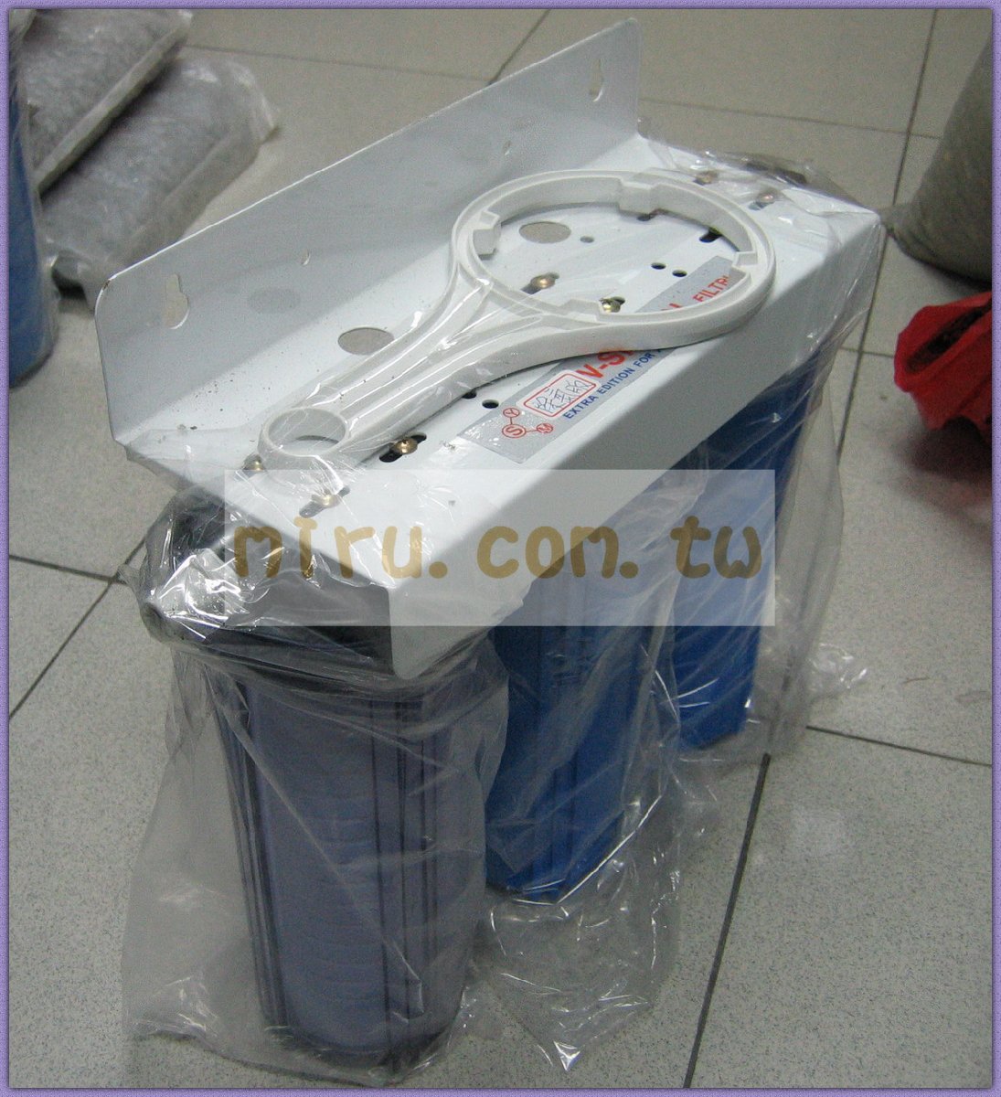 >高品質台製三胞胎過濾器(除氯)(付一組濾材)獨家把手設計
