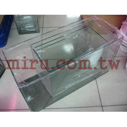 台灣製J&D高品質 4合一水晶缸(長60.5cm寬25cm高33cm)(各式魚缸可接受訂製)