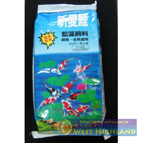 海豐錦鯉飼料新愛鯉系列錦鯉-成長(藍藻)胚芽 5kg袋/大粒