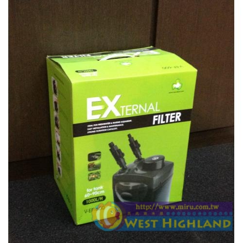 台灣-TOP AQUA圓桶外置過濾器600型1000L/H(內含原裝濾材組