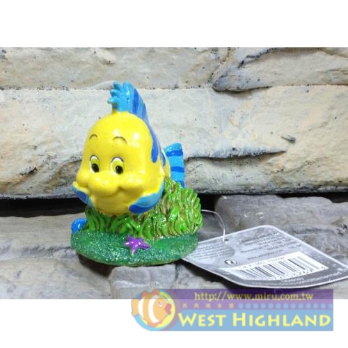 美國迪士尼正版授權 小美人魚系列飾品 中型比目魚小胖