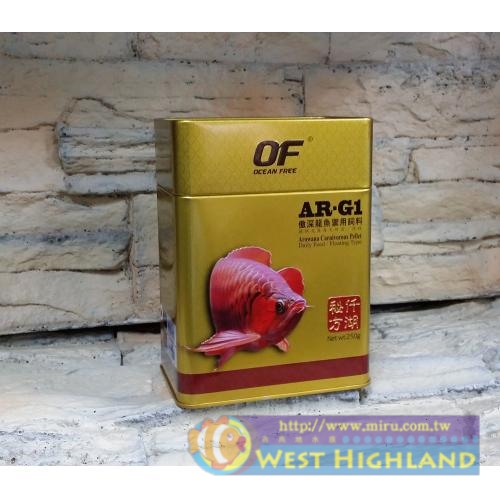 新加坡OCEAN FREE仟湖 傲深龍魚御用飼料 上浮性250g-大顆粒