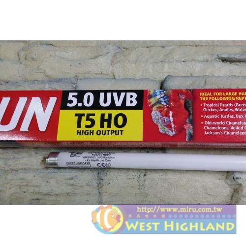 ZOO MED(ZOOMED)爬蟲UVB 5.0高輸出燈管T5 54w(116cm)