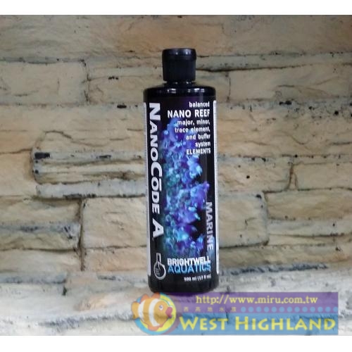 美國BWA百威 Nano Code小缸海水A劑-小型海水缸專用綜合維他命缸500ml