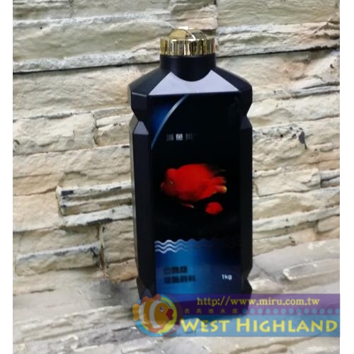 台灣 滿魚樂 晶鑽 血鸚鵡增豔飼料 1kg 中顆粒