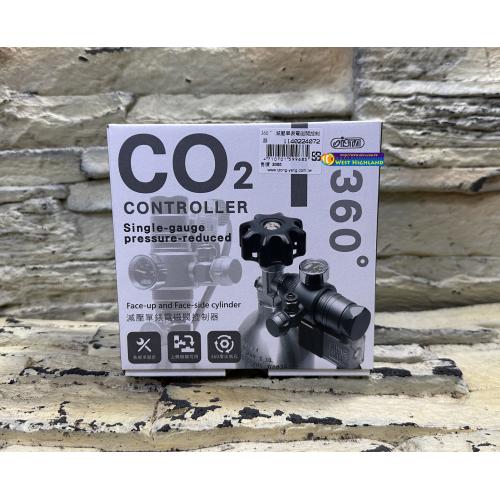 台灣ISTA伊士達 二氧化碳 CO2 360度減壓單錶電磁閥控制器 